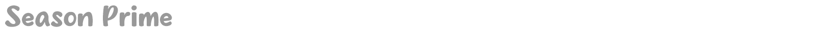 Season Prime font preview